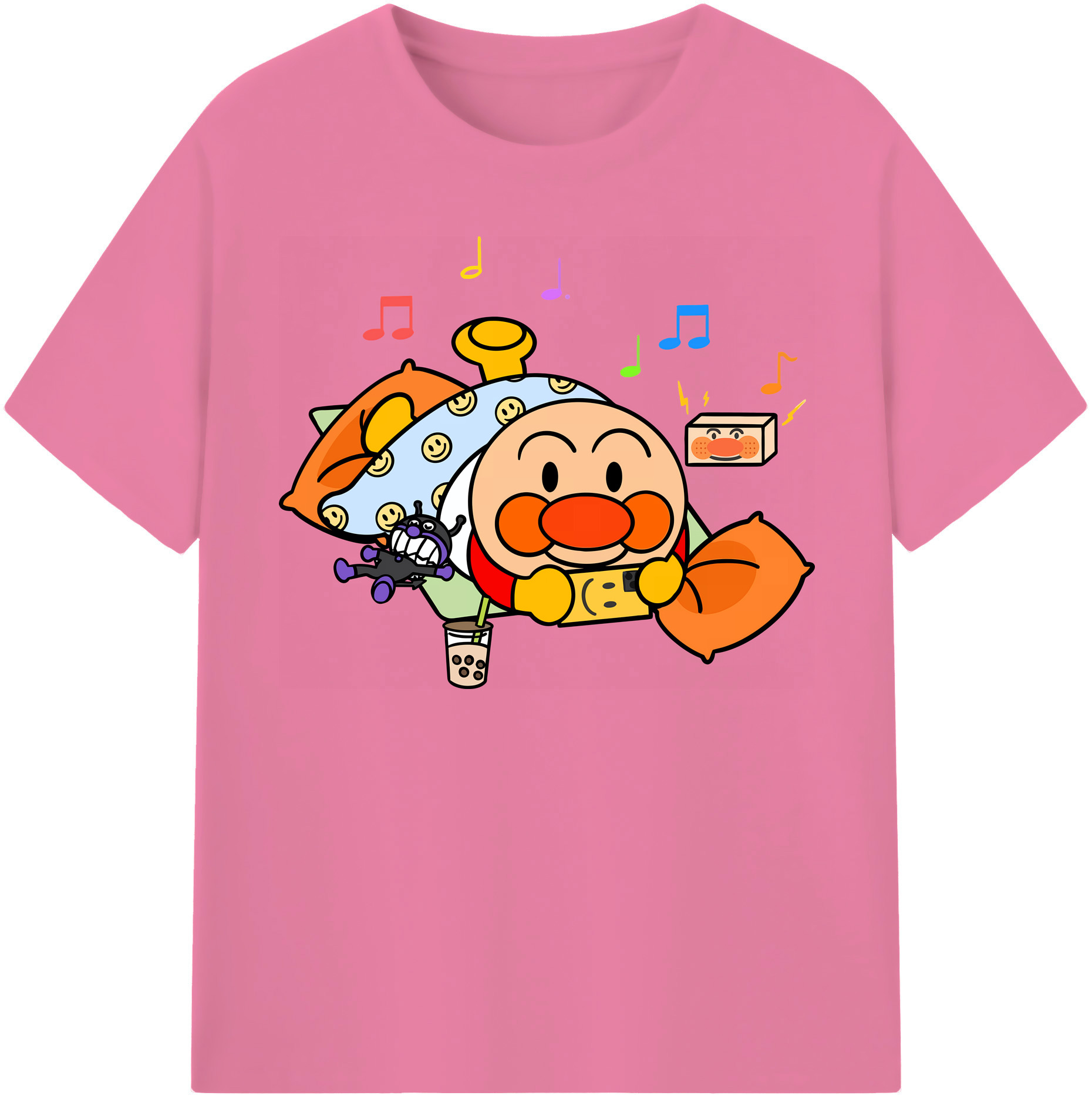 （画像用） アンパンマン Anpanman 綿100％半袖Tシャツ（フロントプリント）